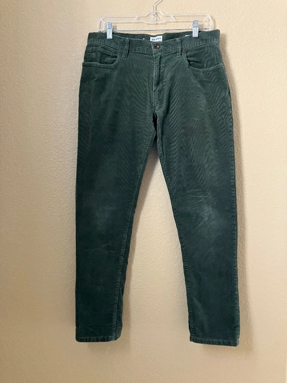 Todd Snyder Stretch 5 Pocket Corduroy Pants Size 31 x 29 Slim Fit Olive Green